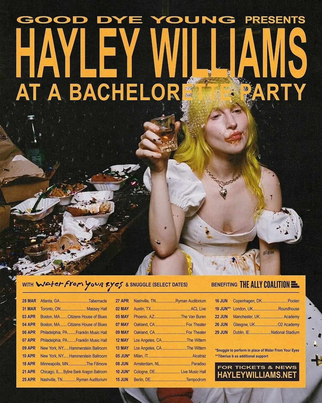 Hayley Williams Announces First Solo Tour: “At A Bachelorette Party”