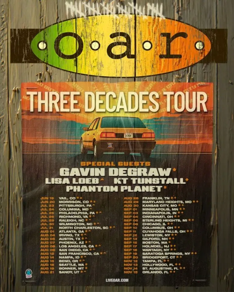 O.A.R. Announces 2026 Three Decades Tour