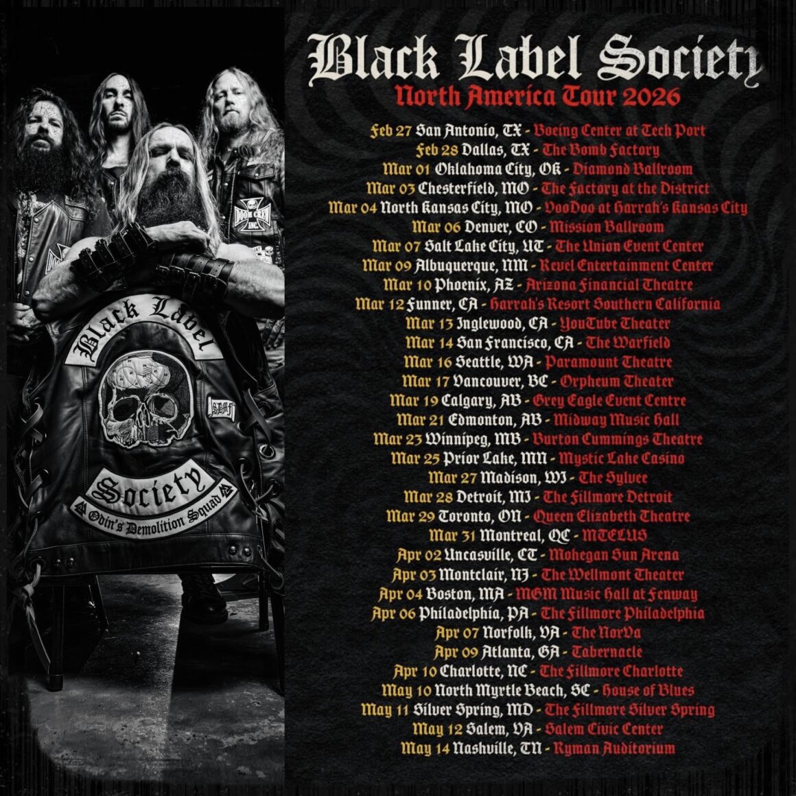 Black Label Society Announce First North American Tour in Five Years, Joined by Zakk Sabbath and Dark Chapel