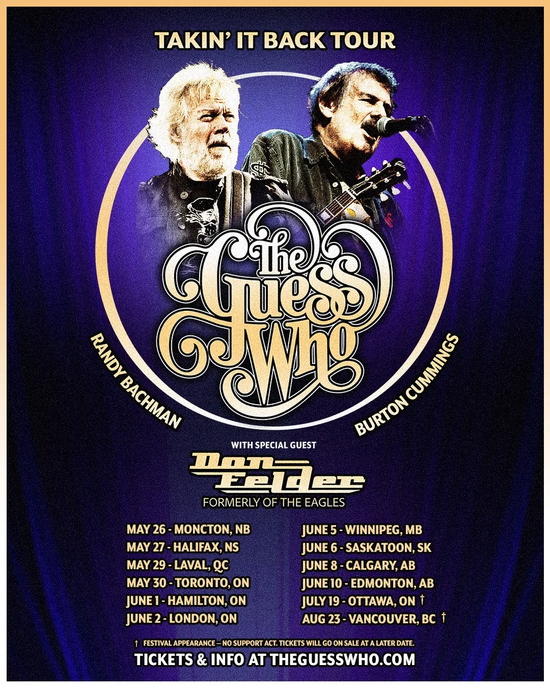 The Guess Who Announce 12-City 2026 Canadian Tour Following Long-Awaited Reunion