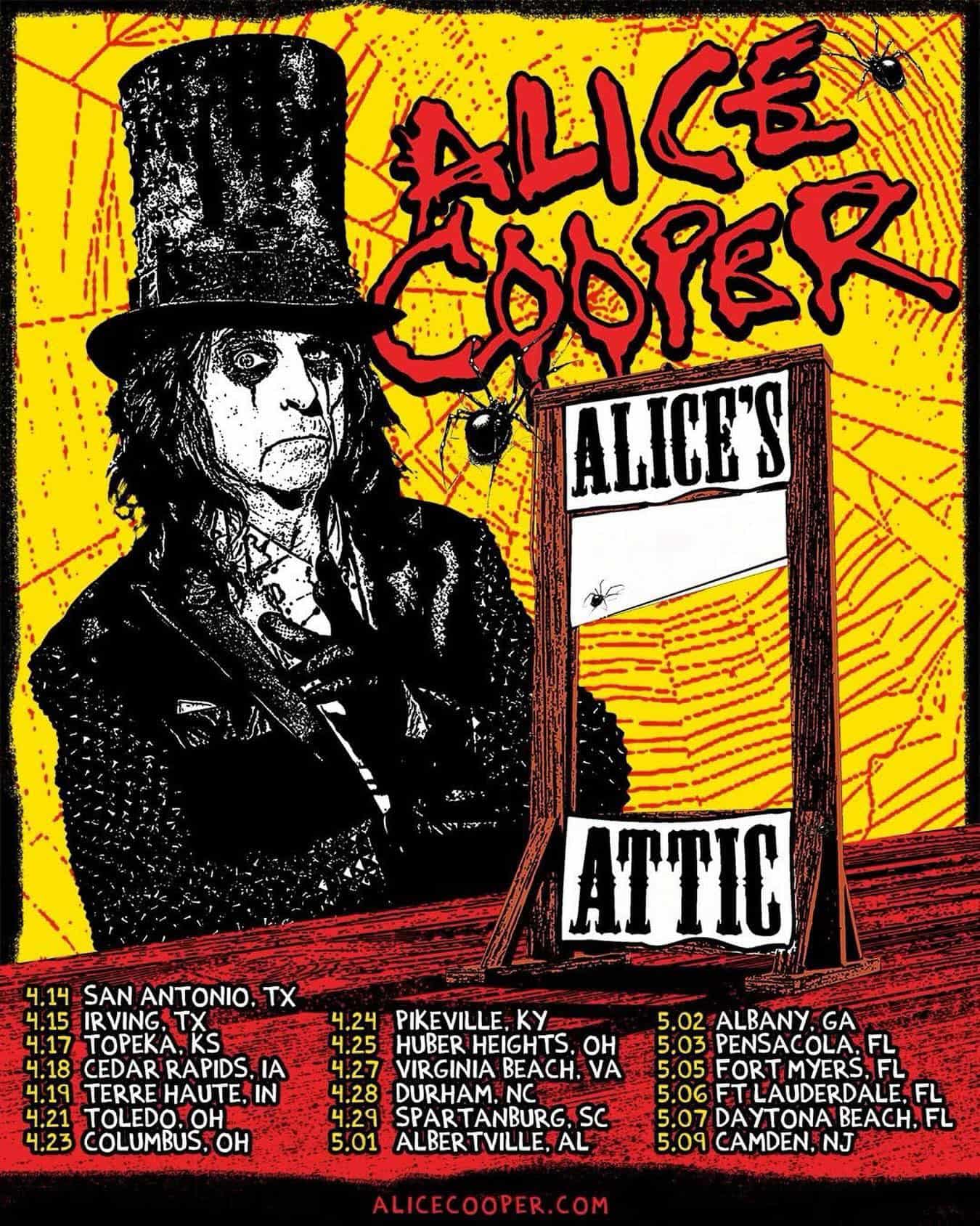 Alice Cooper Returns to the Stage with the “Alice’s Attic” Tour 2026