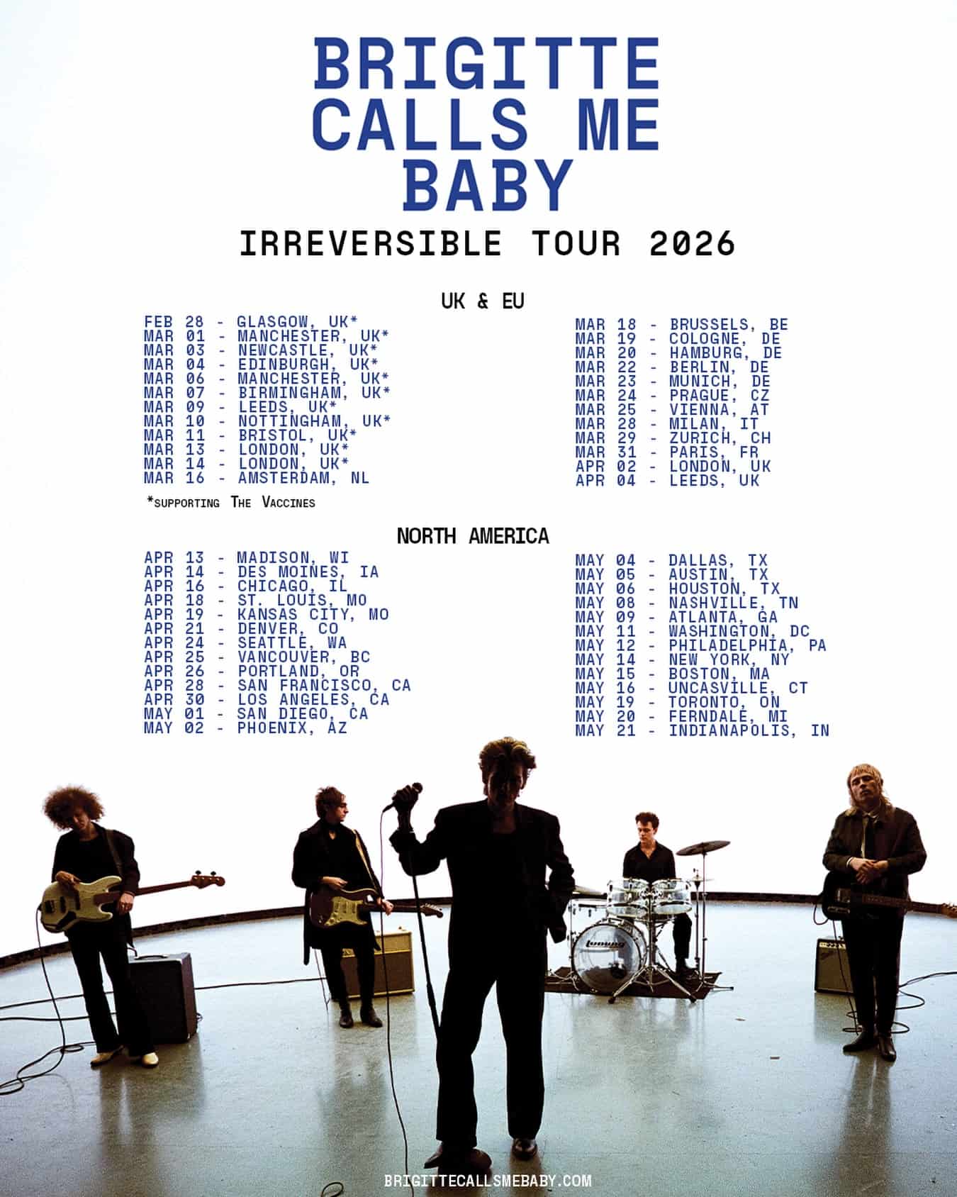 Brigitte Calls Me Baby Announce “The Irreversible Tour 2026” Across North America