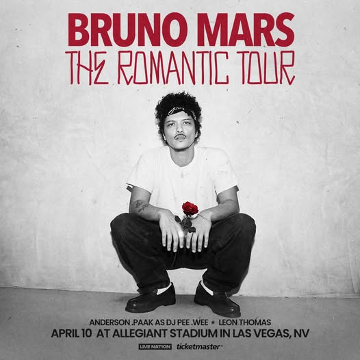 Bruno Mars Brings “The Romantic Tour 2026” to Allegiant Stadium for an Unforgettable Night