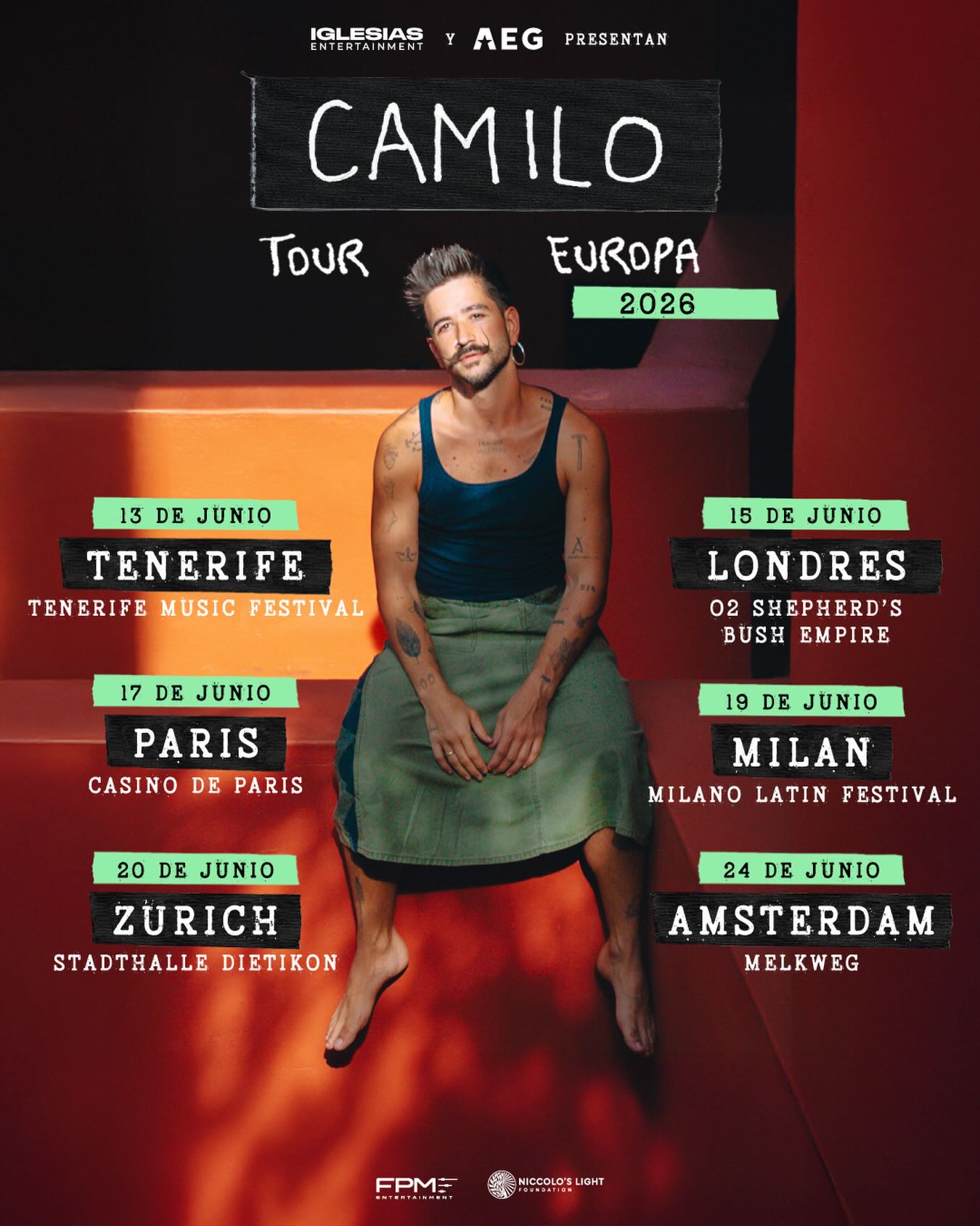 Camilo Announces His Europe 2026 Tour A Heartfelt Musical Journey 